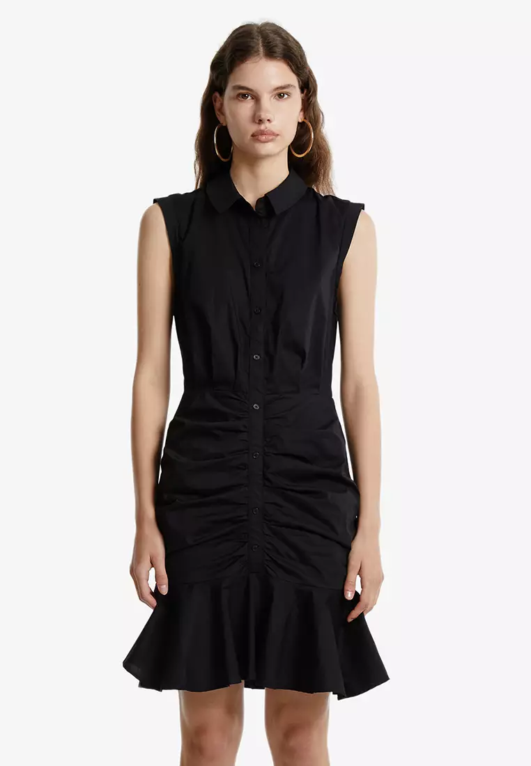 Buy Urban Revivo Ruched Ruffle Dress Online