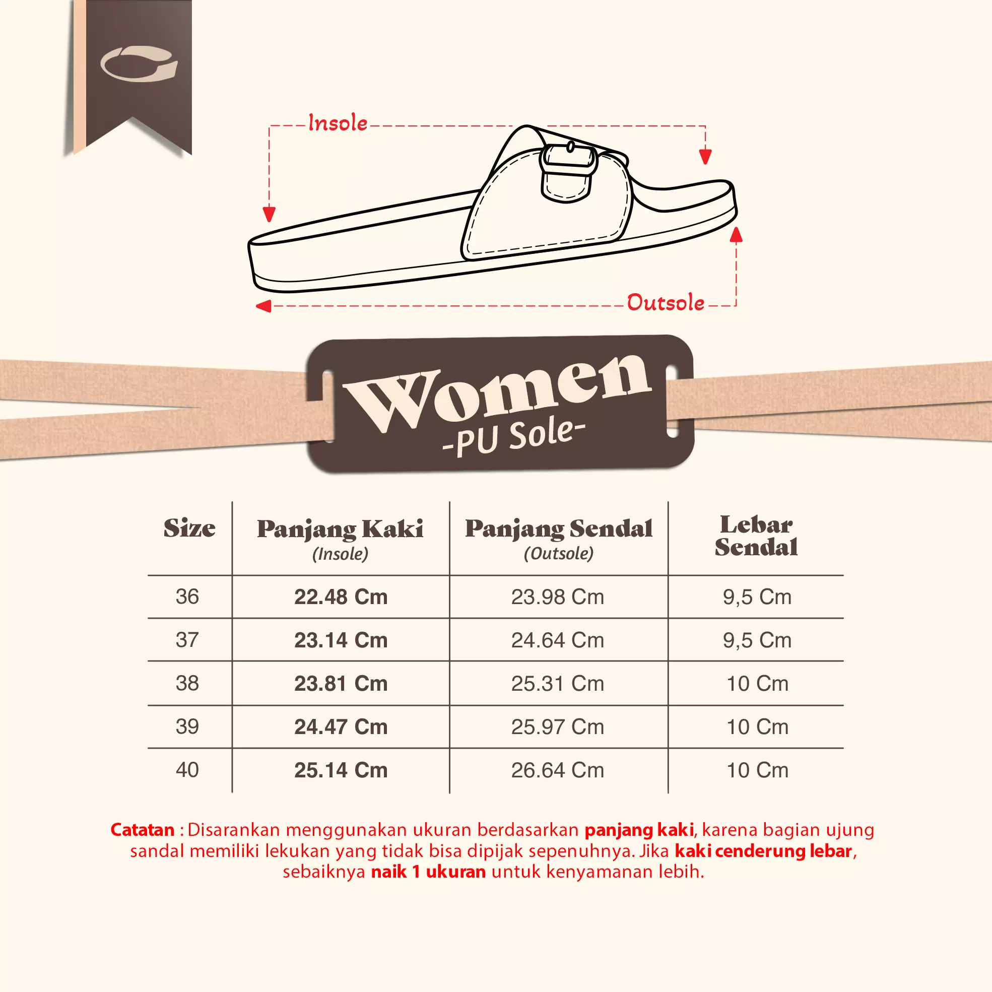 Sandal Wanita Cogen Glam Series - Bronze