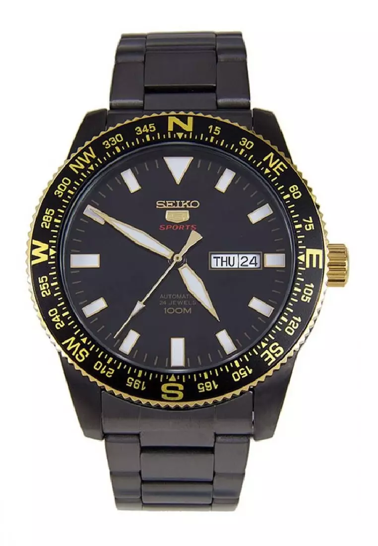 Jual Seiko Seiko 5 sports SRP670K1 Stainless Steel Silver Black