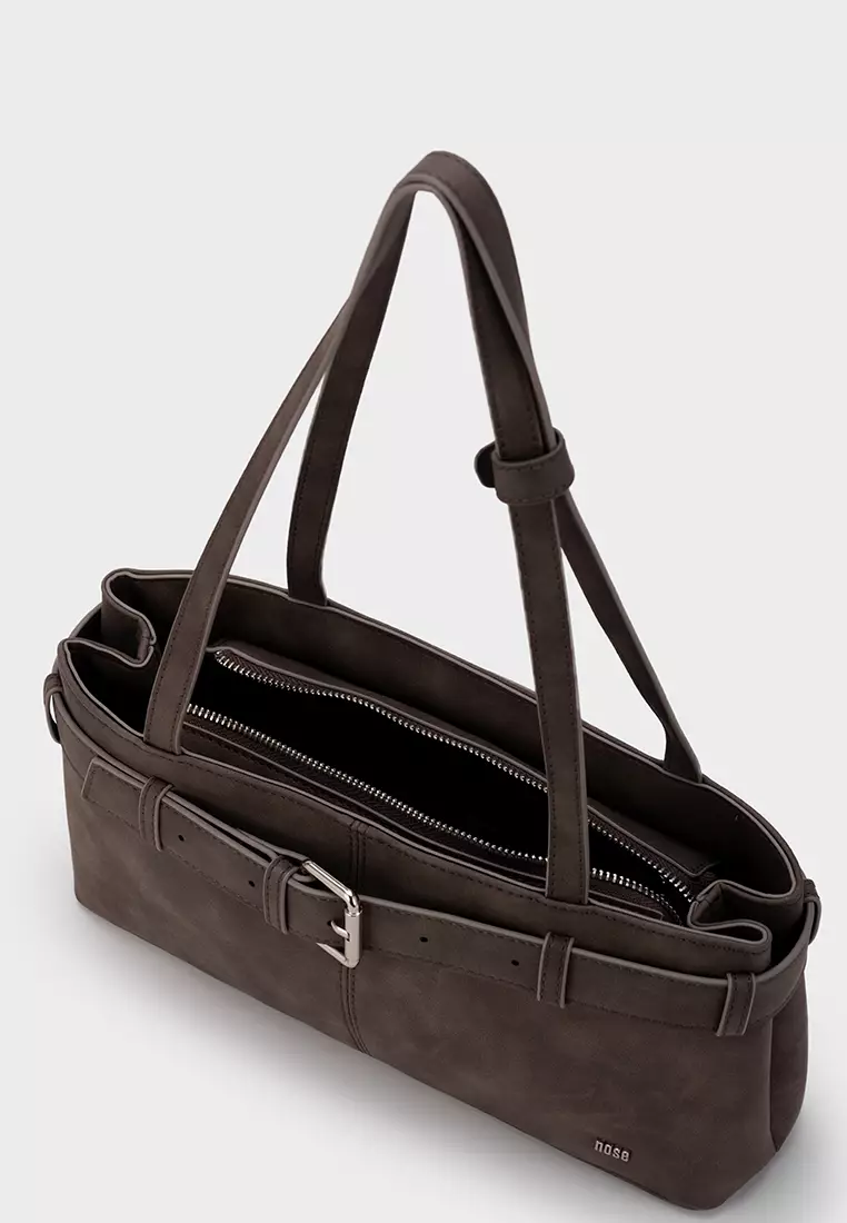 BUCKLE-BELT SHOULDER BAG
