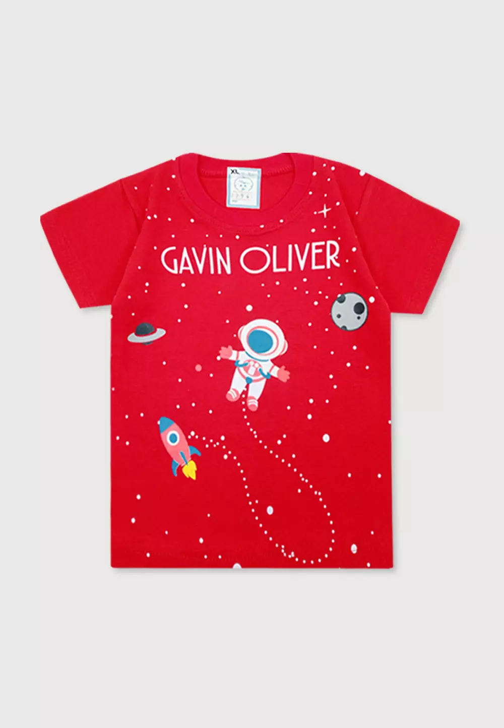 Wakakids Baju Bayi Anak Laki Laki Usia 12 Bulan Hingga 18 Bulan Setelan Celana Jeans Motif Astronaut 3394 Merah