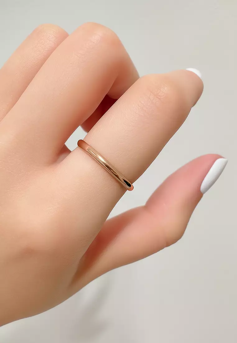 Camille Minimal Stacker Ring in Rose Gold