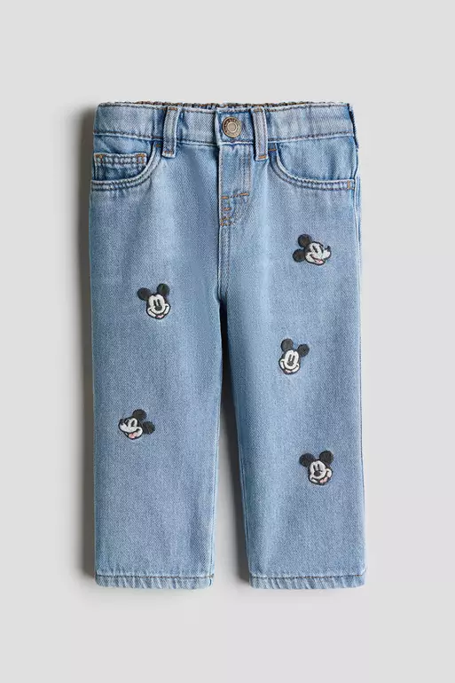 Embroidery-detail jeans