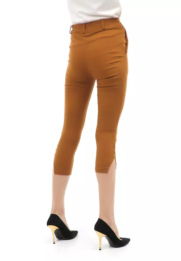 Jourel Long Pants Casual Wanita Soft Jeans Strecth Material Cotton ORIGINAL - Brown