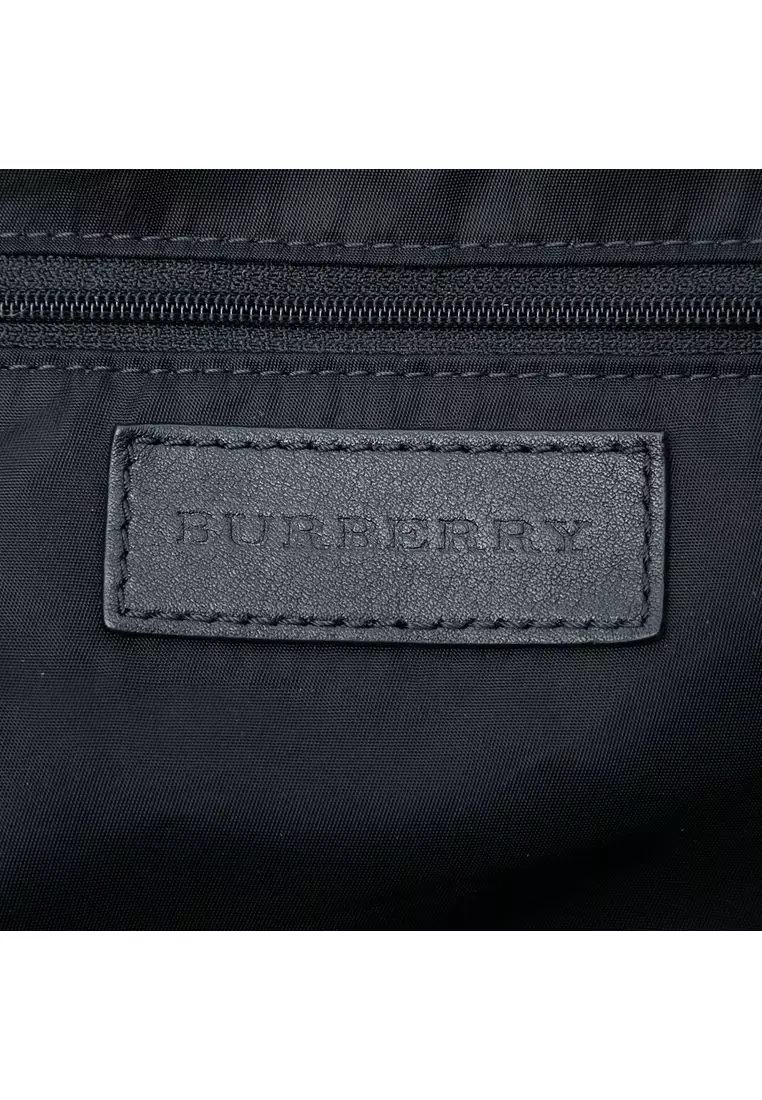 Pre-Loved Burberry Supernova Check Nylon Buckleigh Tote