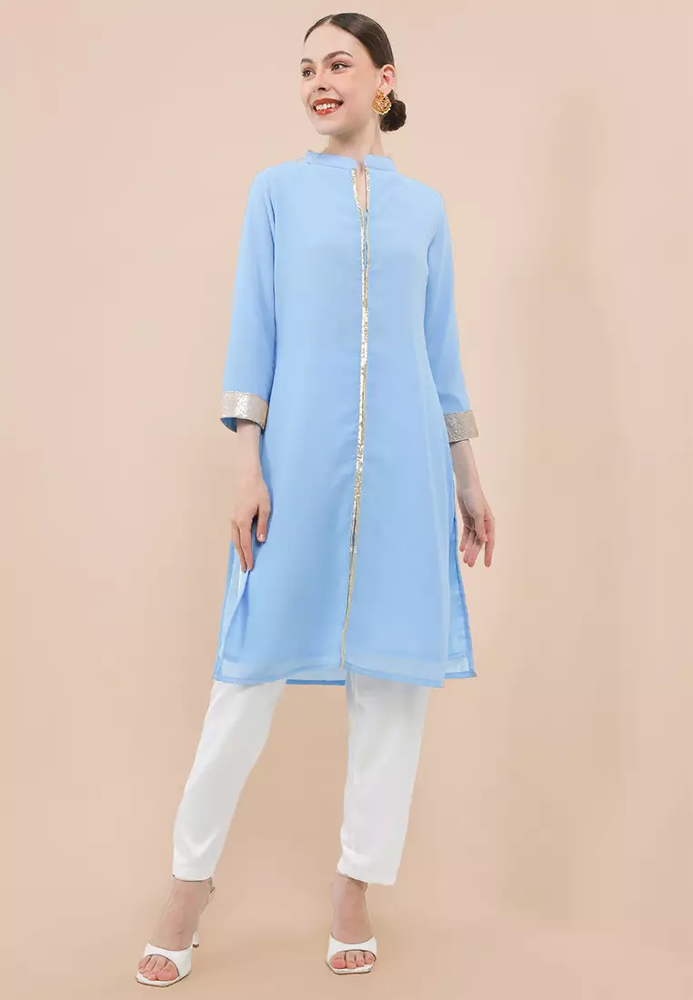 Chanira Festive Aliza Tunic-Light Blue