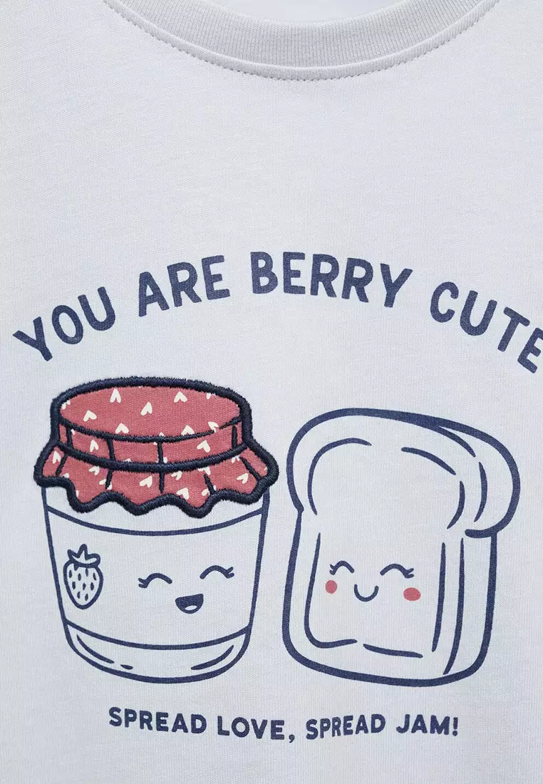 Embossed Detail Printed T-Shirt