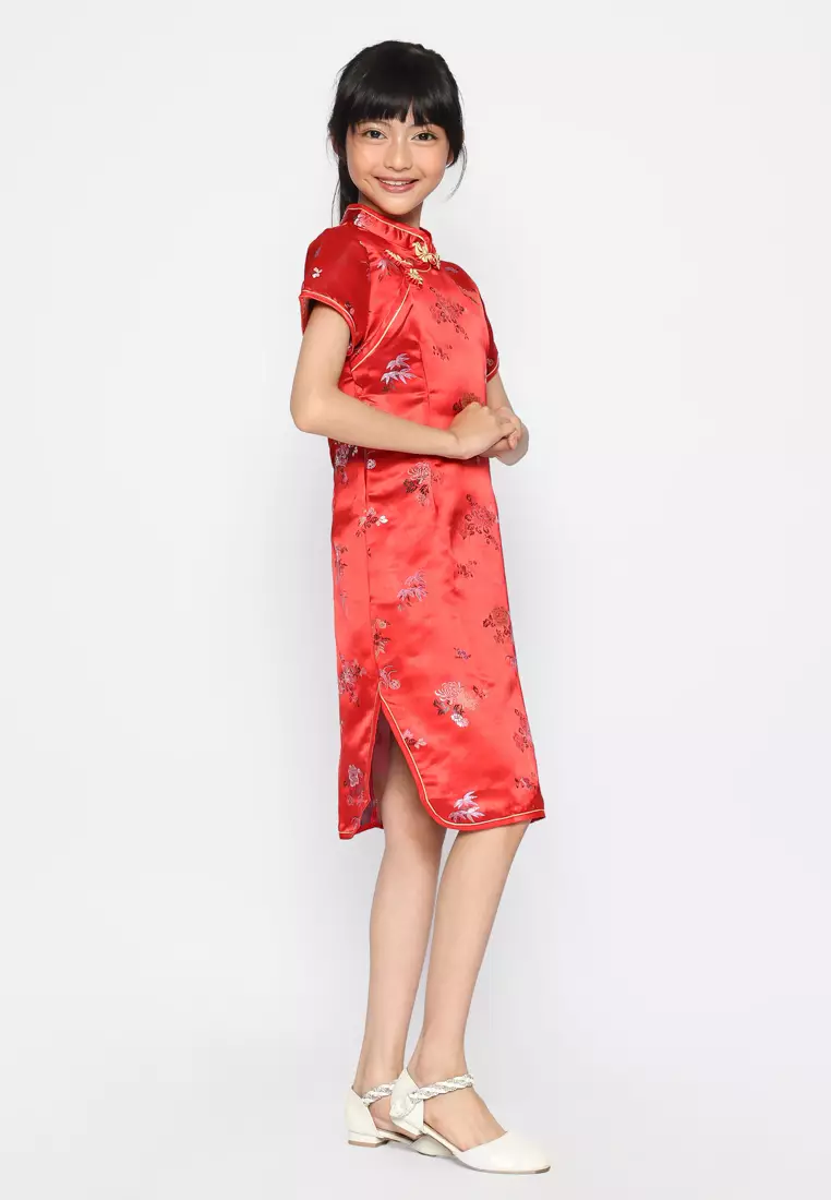 Dress Anak Perempuan Cheongsam Go Red - NICE