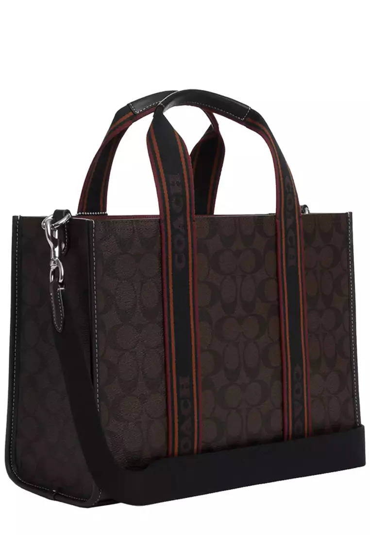 Smith Tote Bag In Signature Canvas in Brown/ Multi CN058