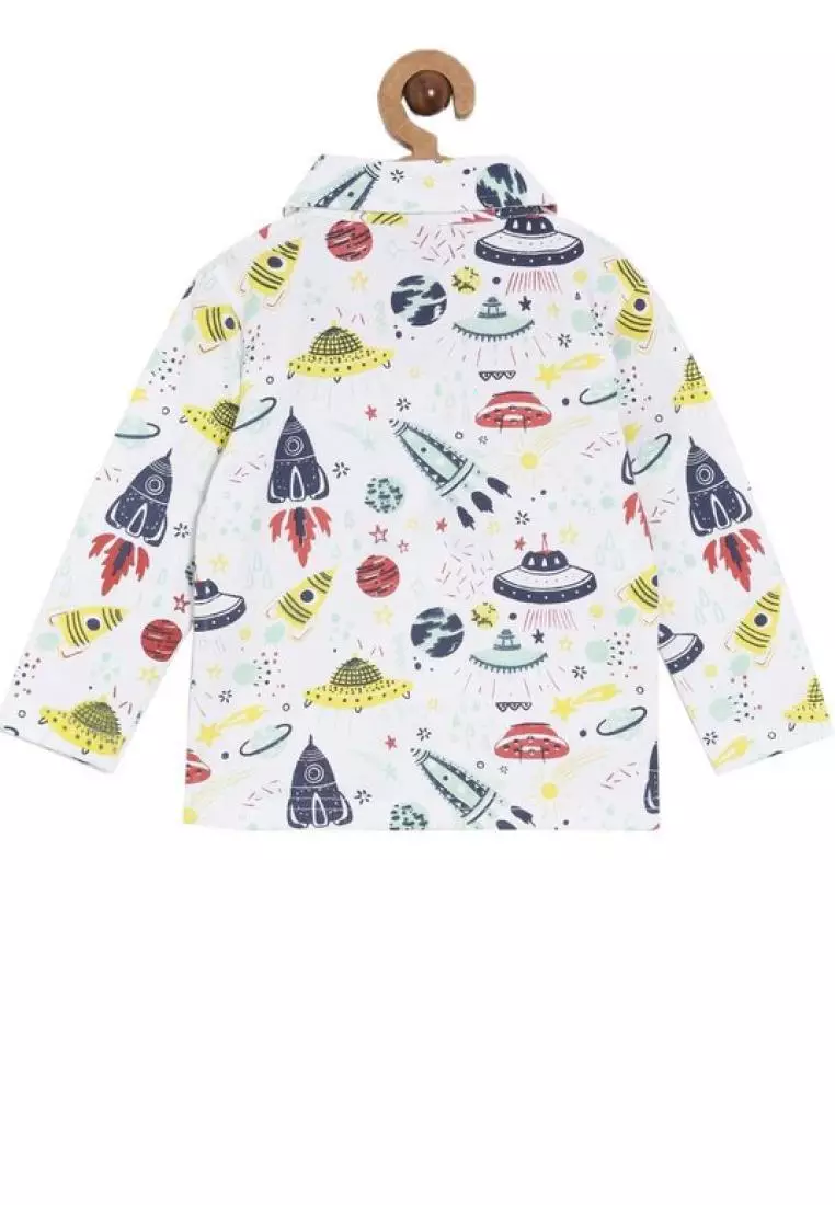 The Mom Store Kids Pajama Set Pack Of 2 City Drive & Tour to the Space - Multicolor