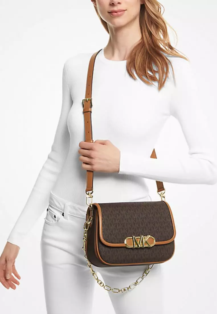 Michael kors brown messenger bag hotsell