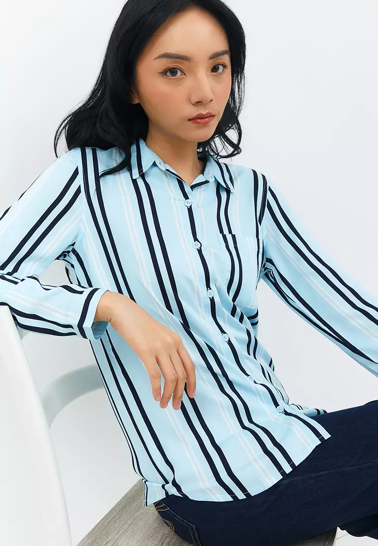 Aemma Blue Stripe Shirt (G.11606)