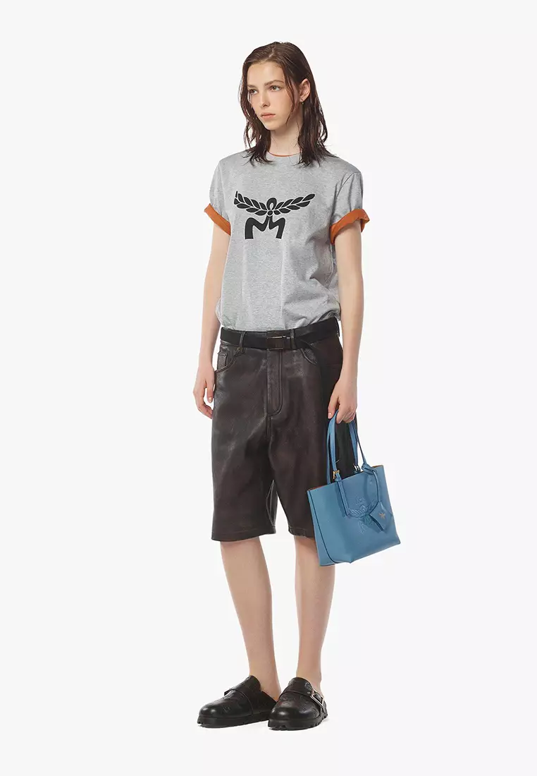 Himmel Shopper in Embossed Logo Leather