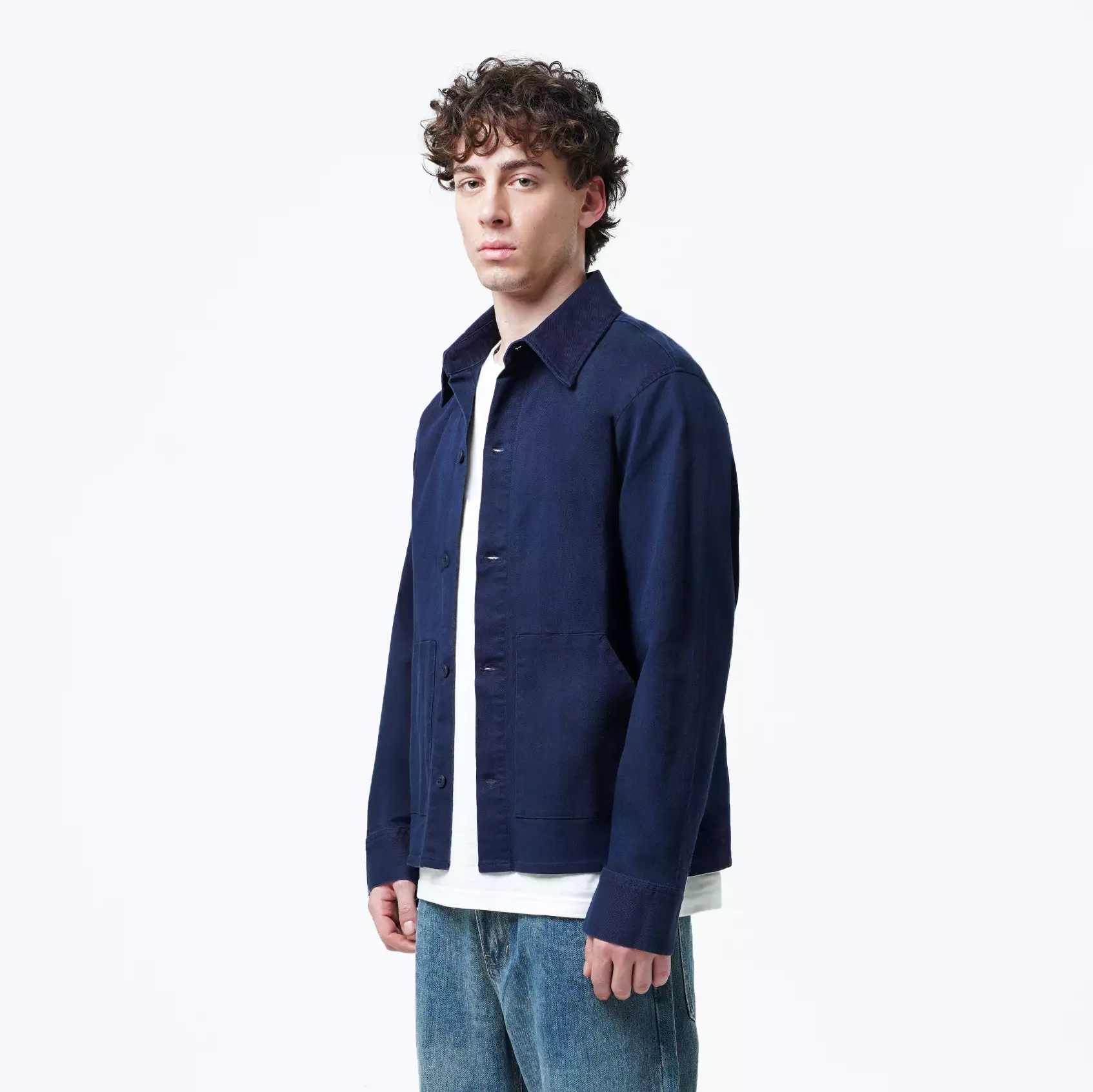 CELCIUS Collar Jacket LIN001642C Navy