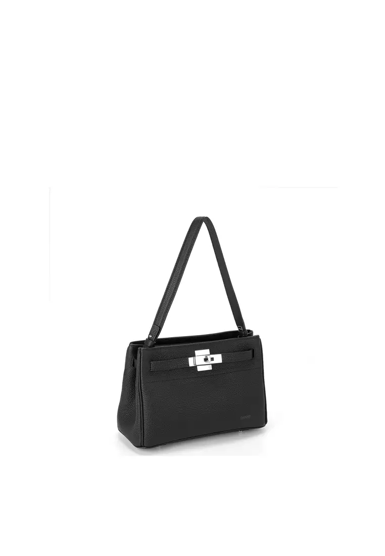 SAOIRSE Soft Structural 扣子皮帶迷你袋 II - 黑色