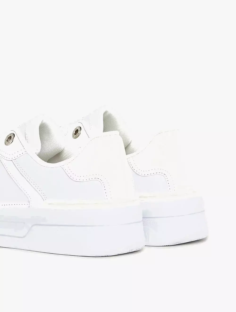 TOMMY HILFIGER - WEBBING MONOGRAM BASKETBALL TRAINERS - White - white