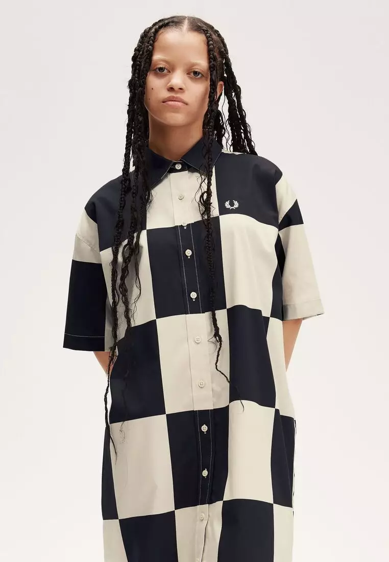 Buy Fred Perry Fred Perry D8174 CHEQUERBOARD SHIRT DRESS 2026