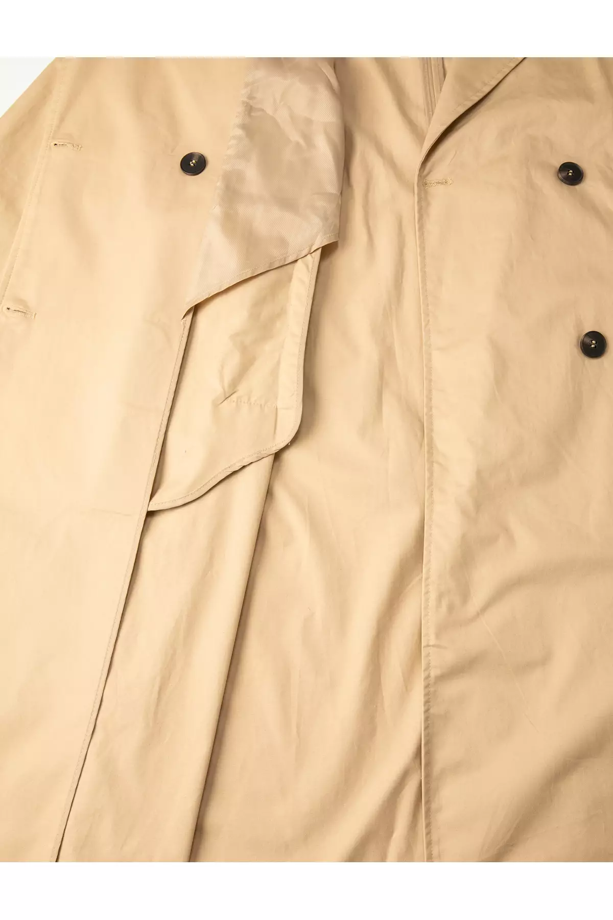 Trench Coat Midi Length Belted Pocket Detailed Buttoned