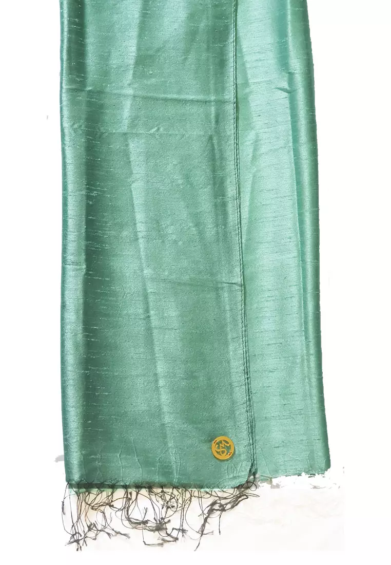 Glamour Raw Silk Pashmina Mint
