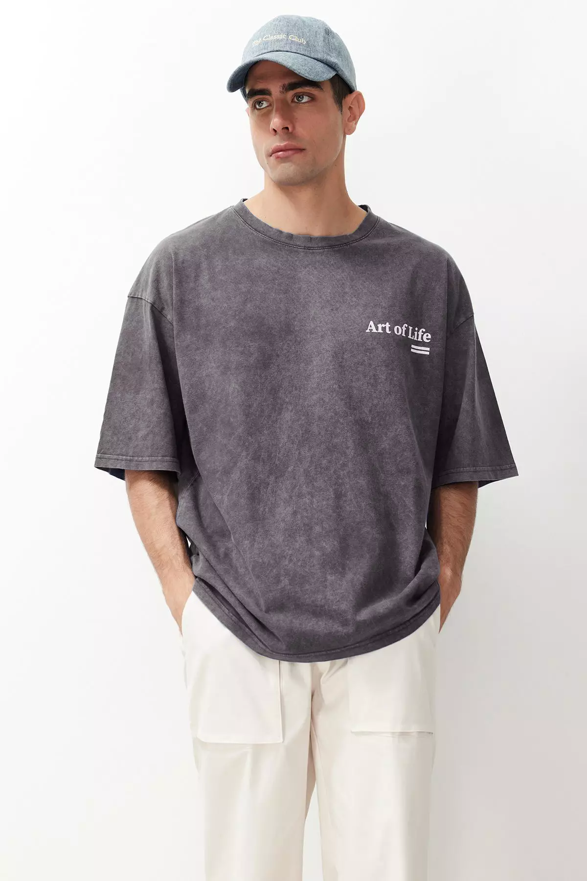 Faded-Effect Printed T-Shirt