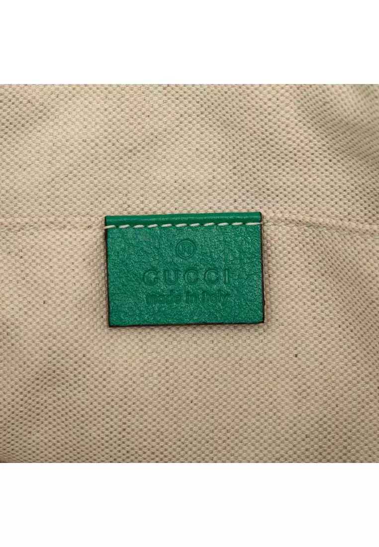 Pre-Loved Gucci Small Gg Marmont Raffia Crossbody