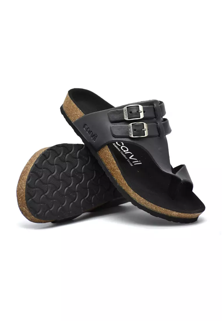 Carvil Sandal Pria Romeo-03 M Black/Black