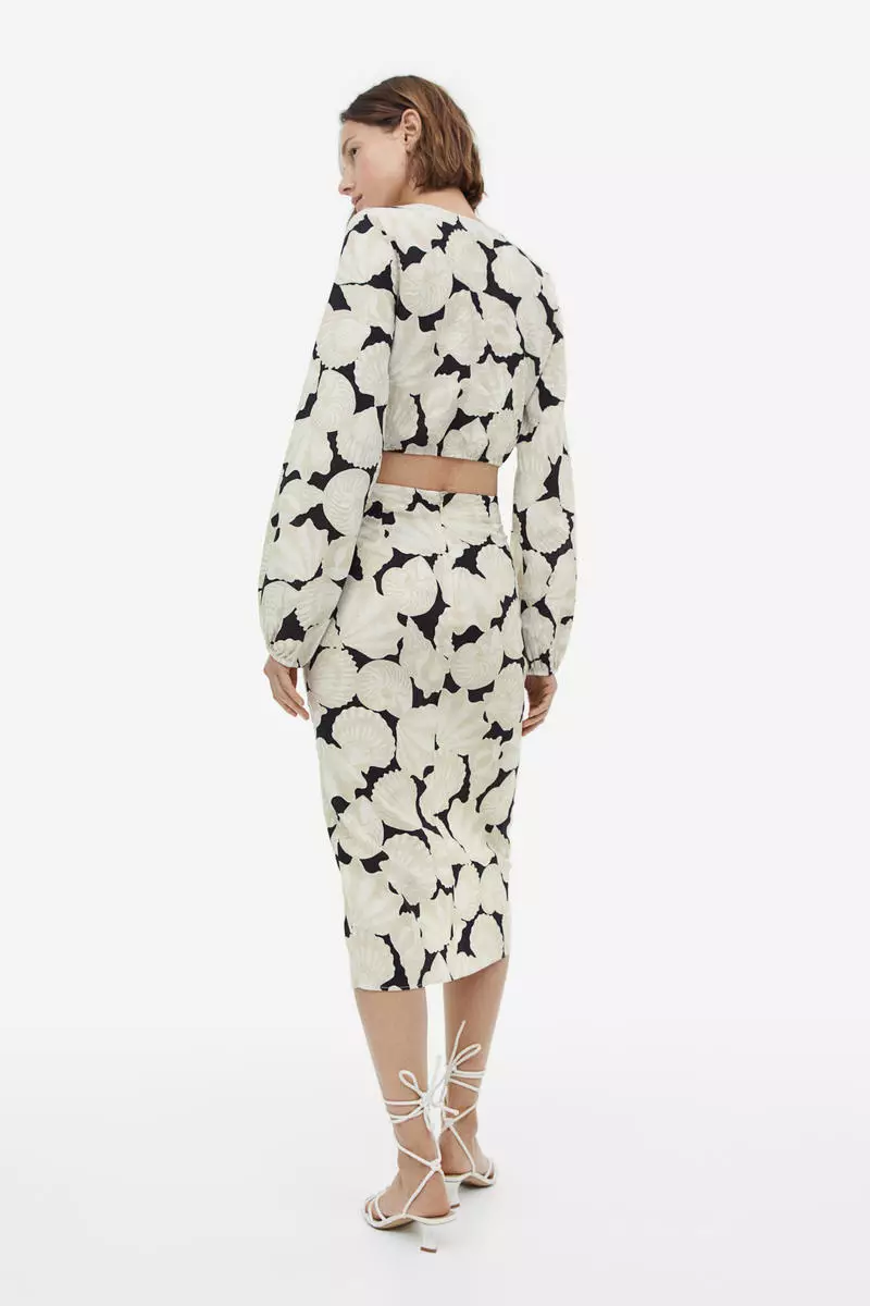 Knot-detail skirt