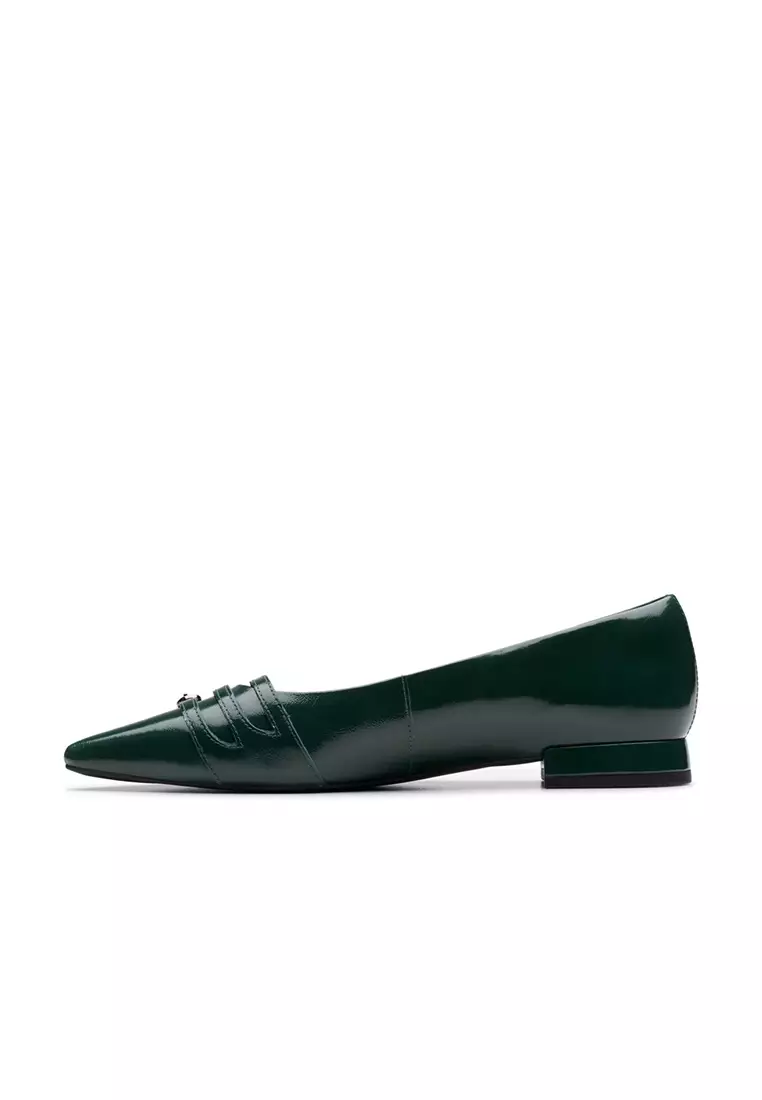 Womens Sensa15 Strap Ballerina - Dark Green