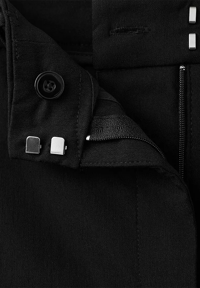 Straight-Cut Crop Trousers