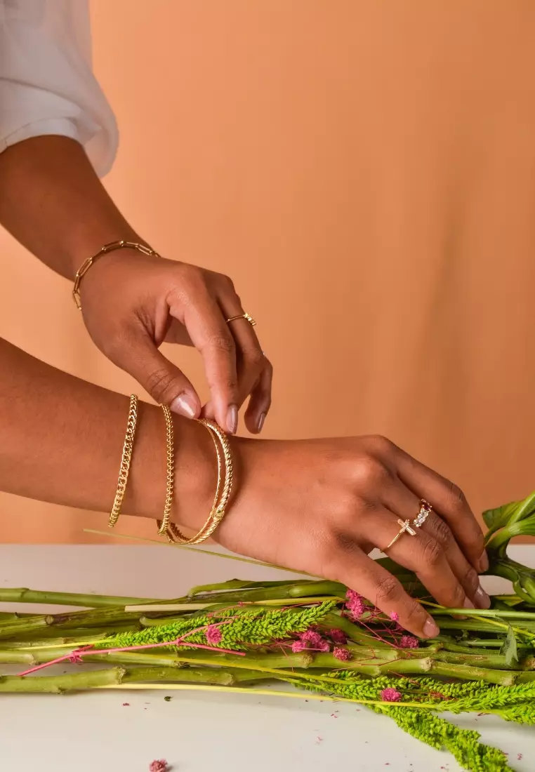 Chain Bangle 14k Gold