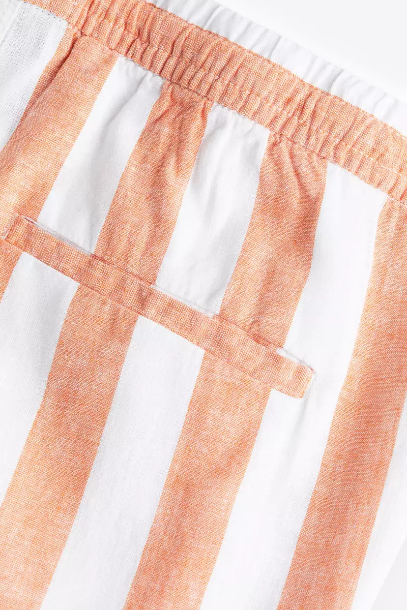 Buy H&M Regular Fit Linen-blend shorts Online | ZALORA Malaysia