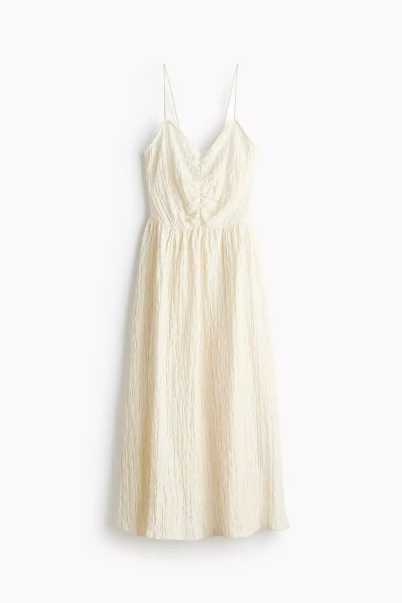 Crinkled strappy dress