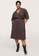 Violeta by MANGO brown Plus Size Belted Textured Dress 6325BAA844A836GS_4