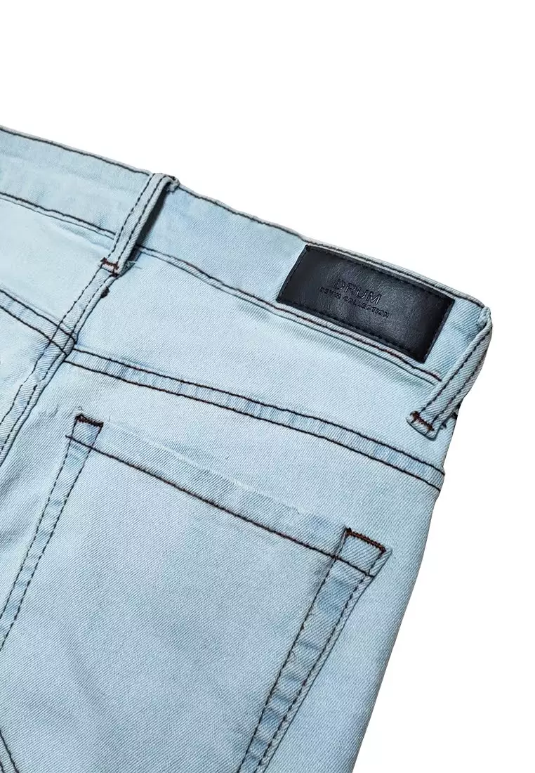Denim Washed Light Blue Jeans