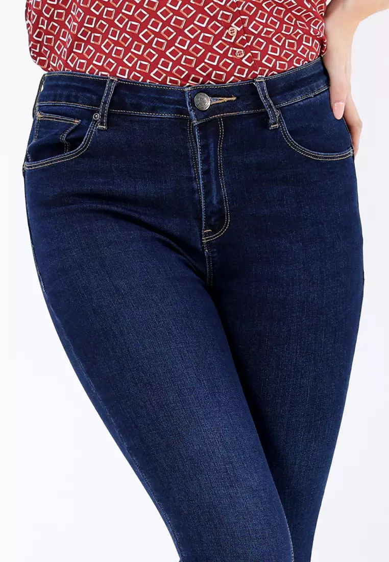 Cropped Skinny High Waist Jeans