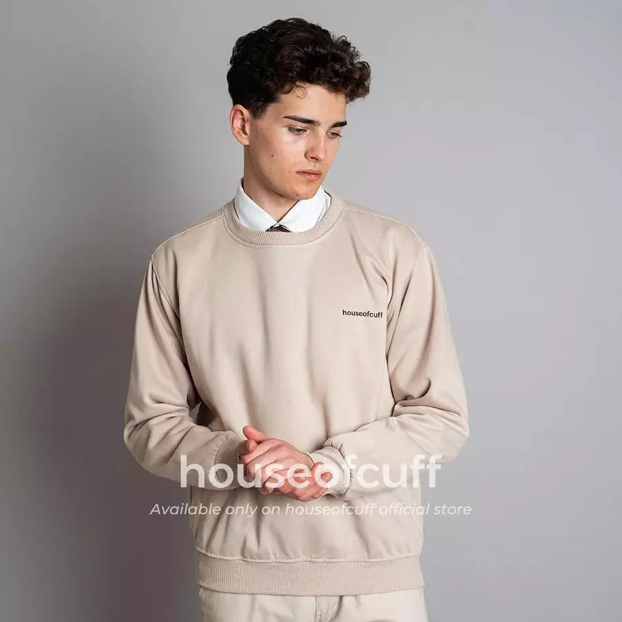 Houseofcuff sweater crewneck basic outer beige