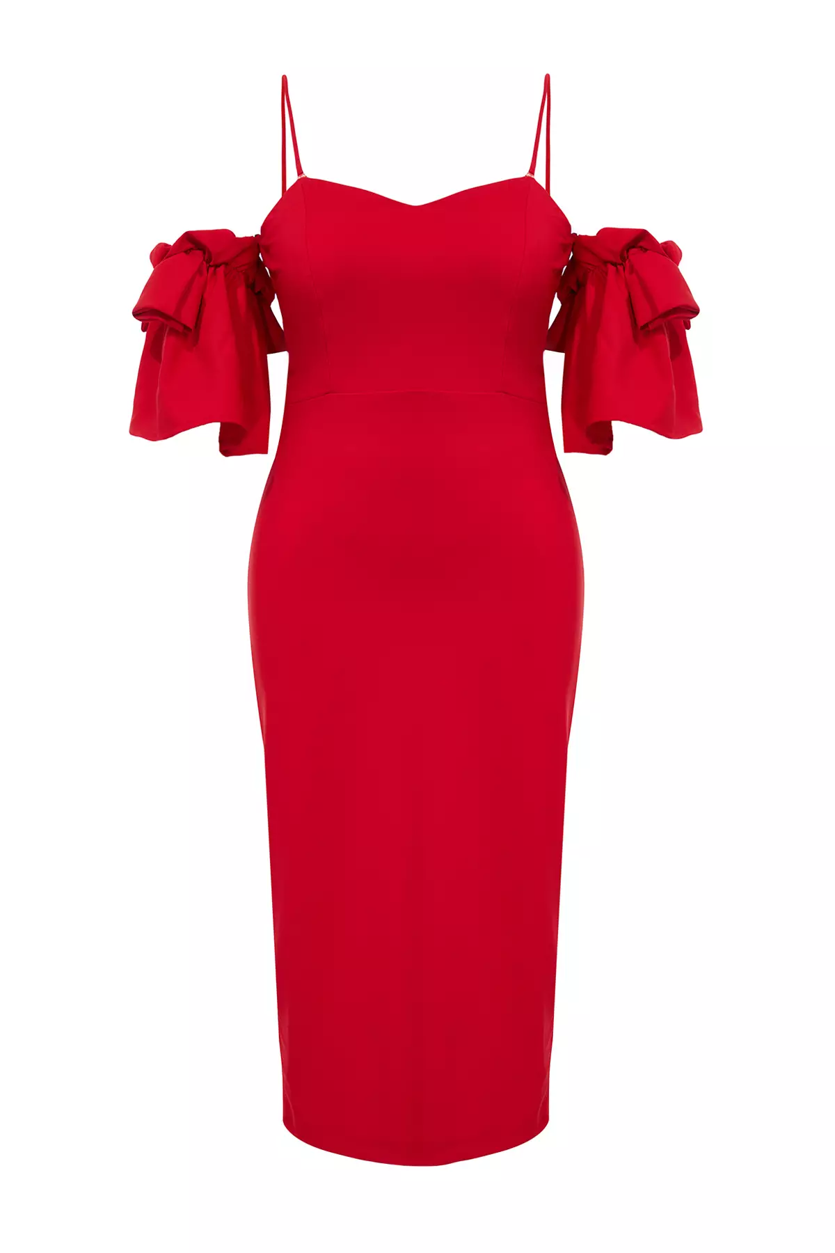 Plus Size Sleeves Detailed Bodycon Dress