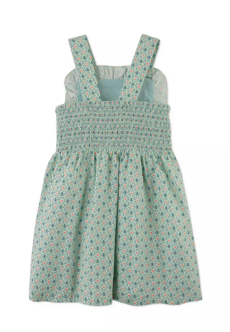 Girls Noemi Apron Dress With Ruffles