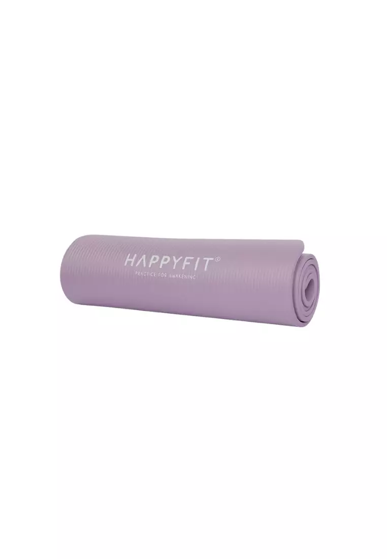 HAPPYFIT Yoga Mat Pastel NBR 10mm Free Bag Lilac