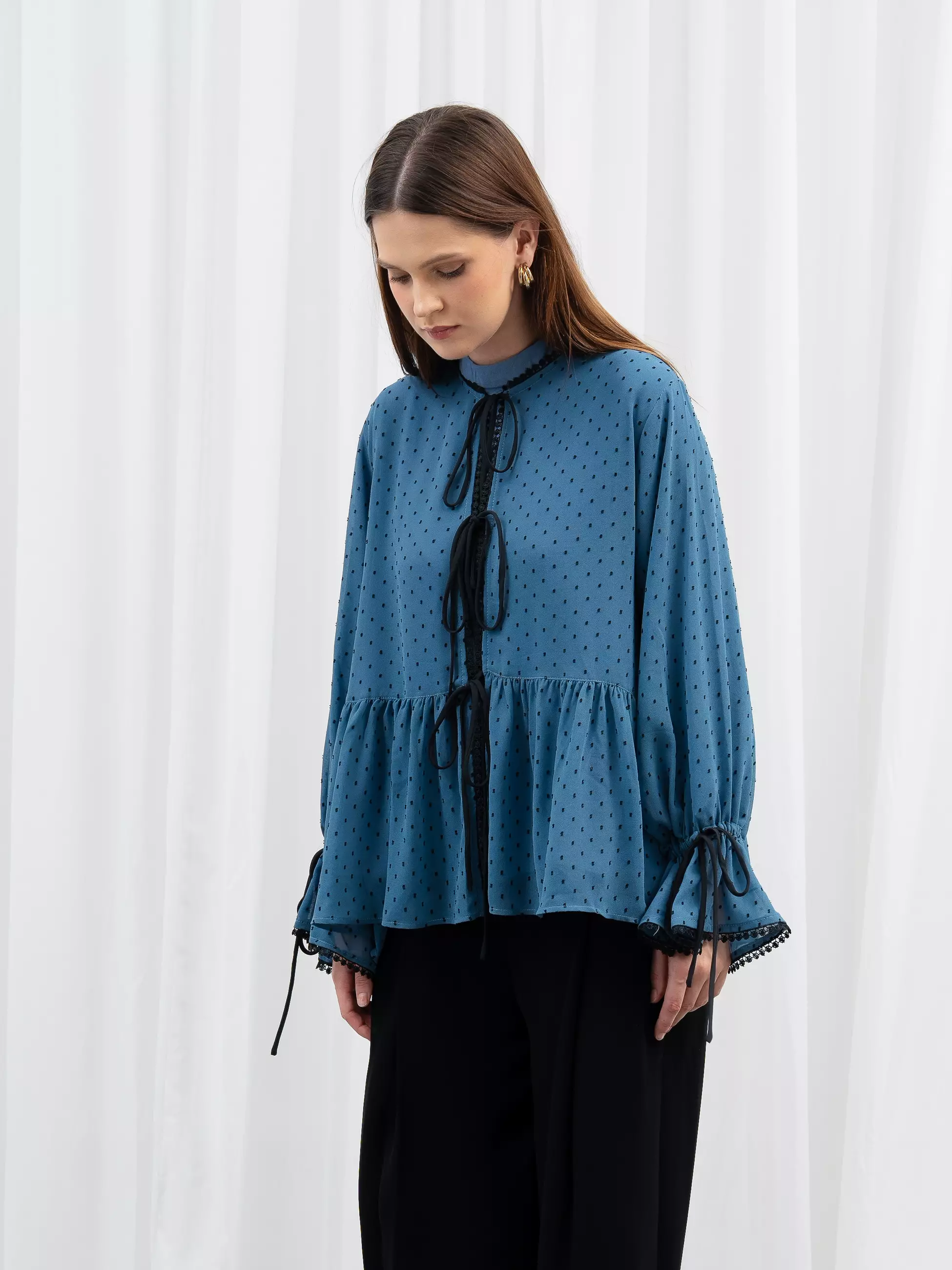 Aleza - Cara Set Top Teal Blue