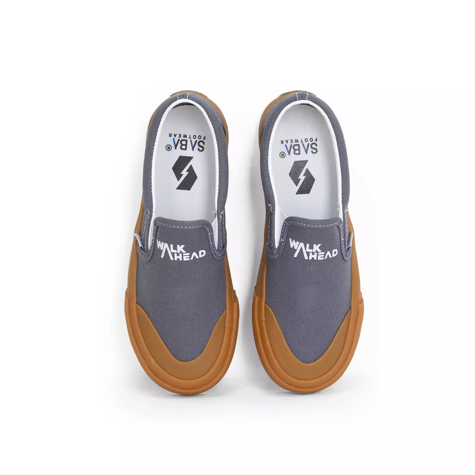 SABA Slip On Uplocgs Grey Gum - Sepatu Sneakers Casual Pria Wanita