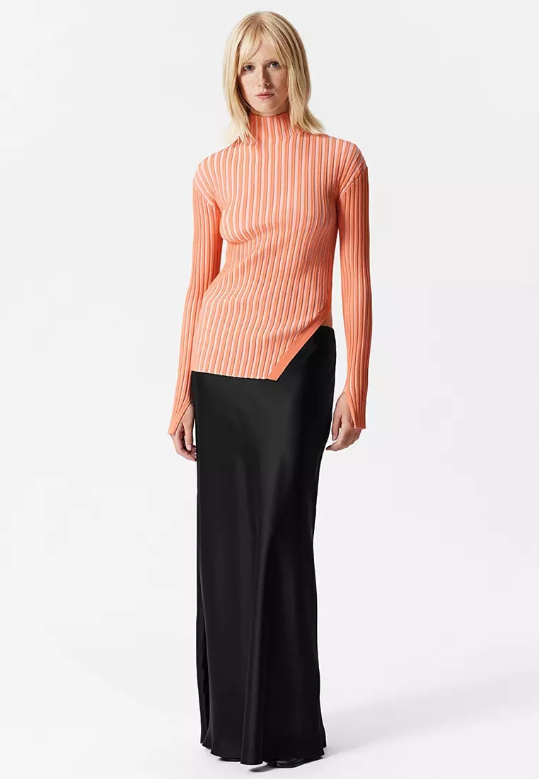 Asymmetric Rib-Knit Top