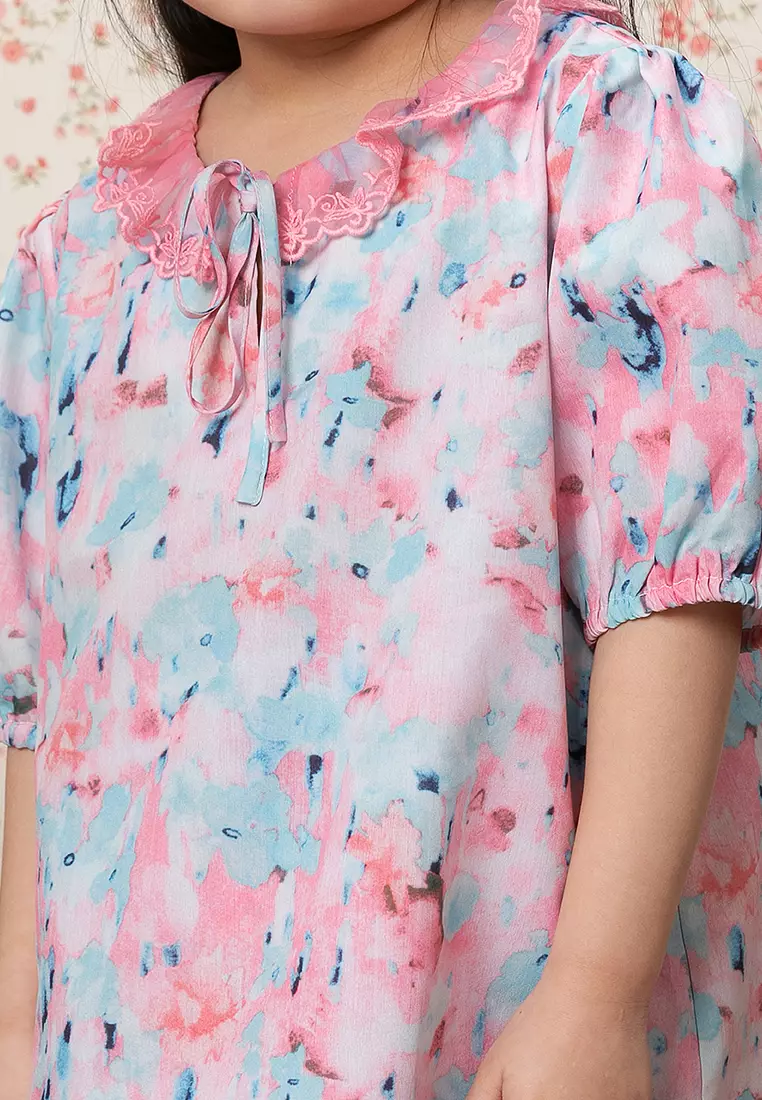 MINAH PUFF SLEEVE TOP WITH SKIRT SET