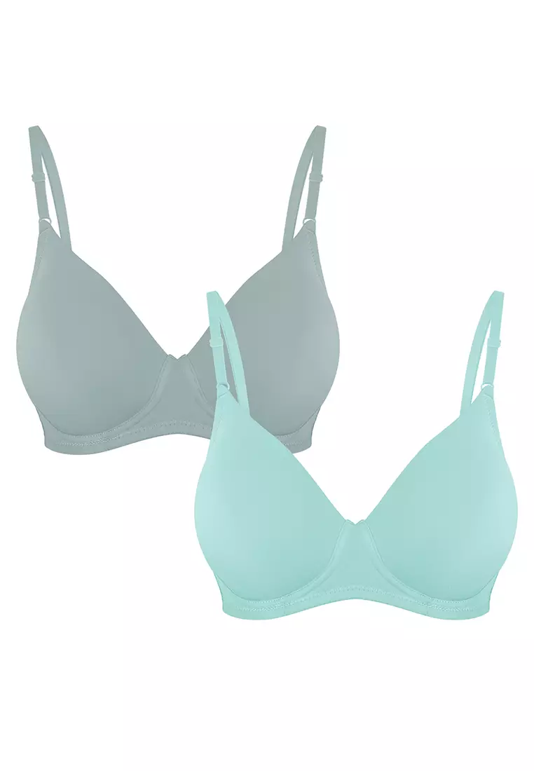 Sassa Women's 2-Pack Full Lace Underwire Bras - Adjustable Straps, Sheer Lace Design