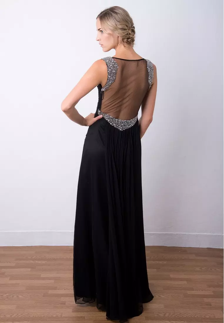 Princess Sequined-detail Chiffon Evening Gown 