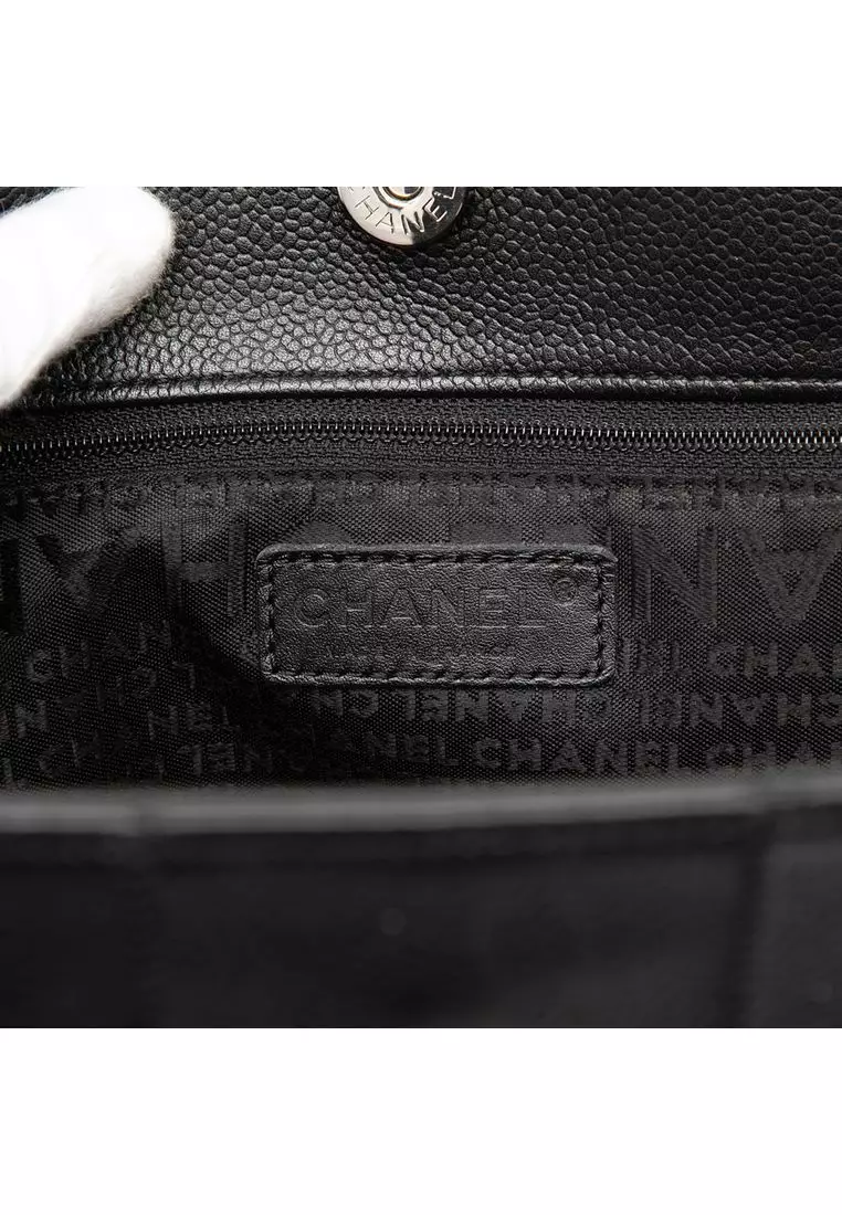 Pre-Loved Chanel Choco Bar Caviar Tote