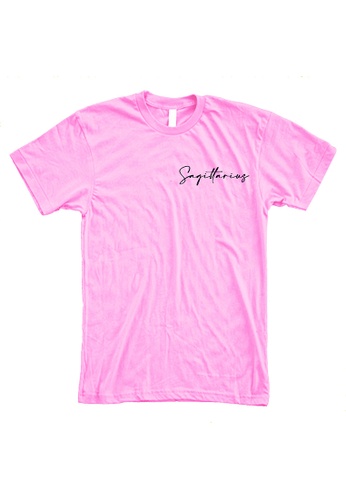 MRL Prints pink Zodiac Sign Sagittarius Pocket T-Shirt Customized 7898CAA5DBC8D5GS_1