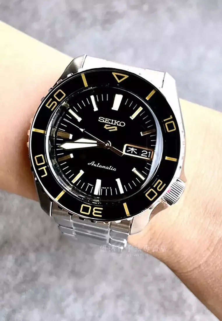 SNXS Men Automatic Diver Watch SRPK99K1 Silver Stainless Steel Strap