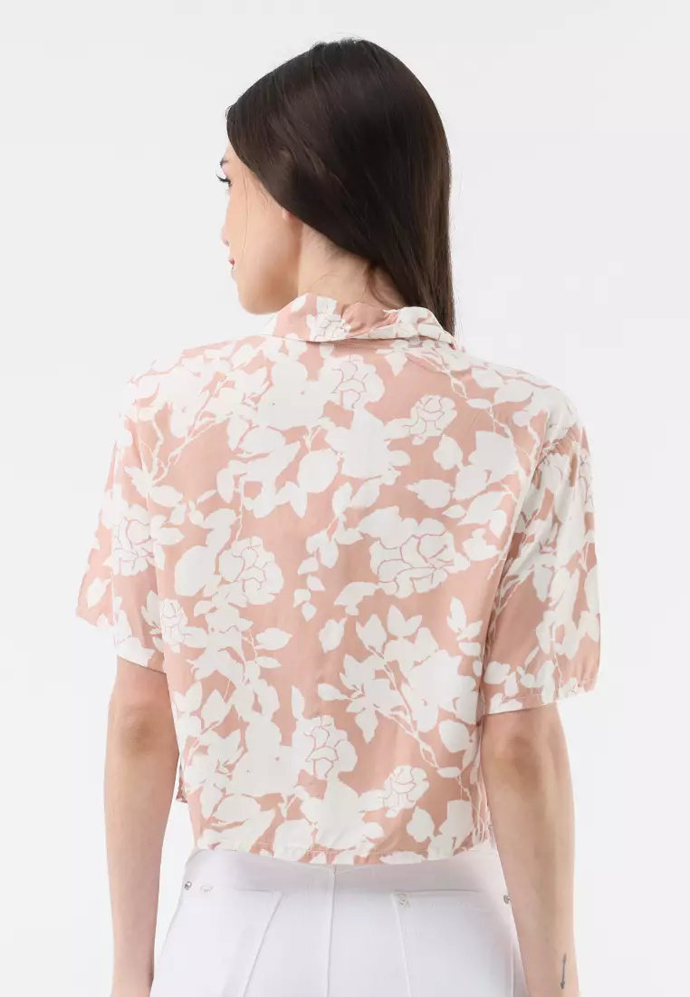 Woven Printed Short Sleeve Blouse