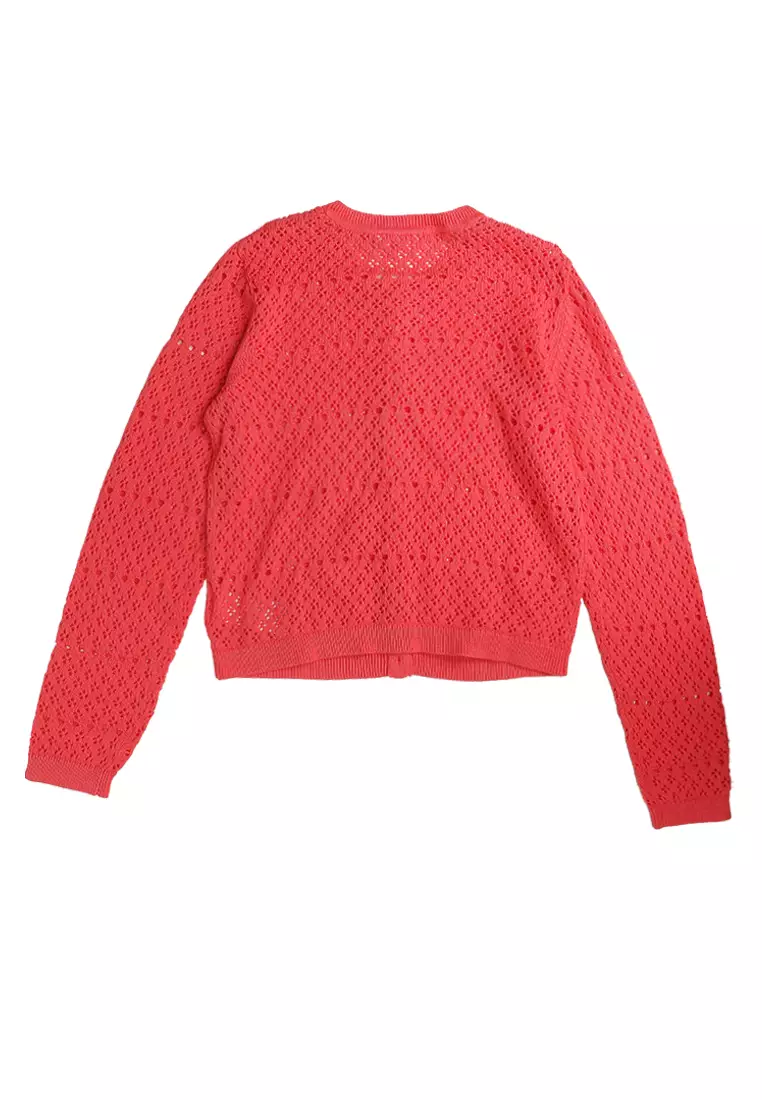 Girls Pointelle Cardigan